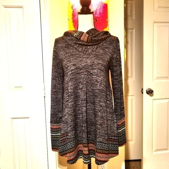 Impressions Tops - 𝅺Impressions | Cowl Neck Tunic
